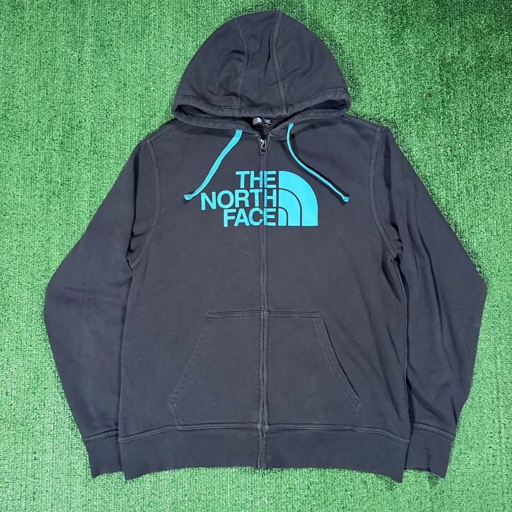 The North Face Half Dome Full Zip Hoodie Size Medium Black Blue Heather